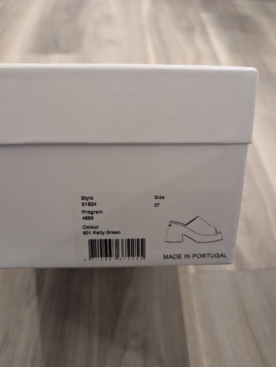 GANNI | Retro Satin Platform Wedge Mule In Kelly Green EU37 - Picture 5 of 11